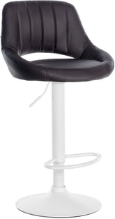 Barhocker Milet Kunstleder wei� - braun