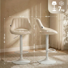 Barhocker Milet Kunstleder wei� - creme