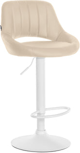 Barhocker Milet Kunstleder wei� - creme