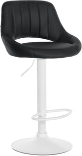Barhocker Milet Kunstleder wei� - schwarz
