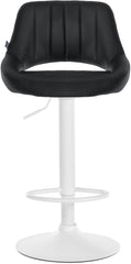 Barhocker Milet Kunstleder wei� - schwarz