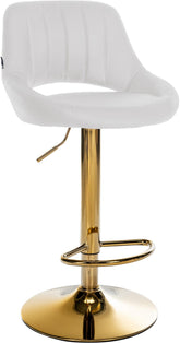 Barhocker Milet Kunstleder gold - wei�