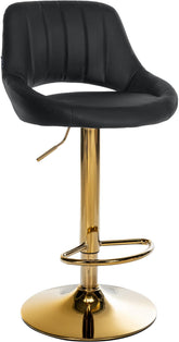 Barhocker Milet Kunstleder gold - schwarz