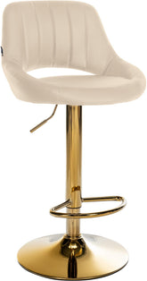 Barhocker Milet Kunstleder gold - creme