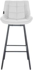 4er Set Barhocker Weston Schwenkbar Kunstleder - wei�