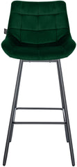 4er Set Barhocker Weston Schwenkbar Samt - dunkelgr�n