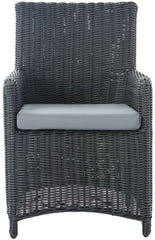 4er Set Stuhl Fontana / Sankt Marlo Eisengrau 5mm - schwarz
