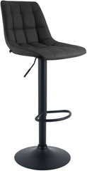 Barhocker Mapun Kunstleder - schwarz