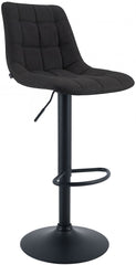 Barhocker Mapun Stoff - schwarz