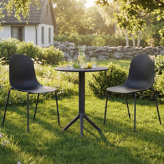 Gartenmöbel-Set Torin mit 2 Stühlen - schwarz