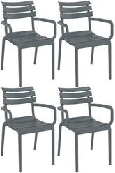 4er Set Stühle Paris - dunkelgrau