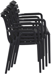 6er Set Stühle Paris - schwarz