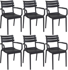 6er Set Stühle Paris - schwarz