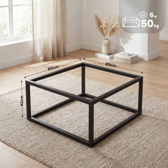 Tischgestell Metall 80x80x42 cm - schwarz