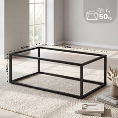 Tischgestell Metall 120x60x42 cm - schwarz