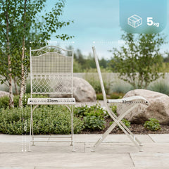 2er Set Gartenst�hle Kiran - wei� by Dropshipping-Europe – Gartenm�bel