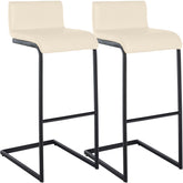 2er Set Barhocker Newport B Kunstleder - creme
