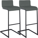 2er Set Barhocker Newport B Kunstleder - dunkelgrau