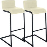 2er Set Barhocker Newport B Stoff - creme
