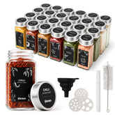 24er Set Gew�rzgl�ser eckig Edelstahl - silber