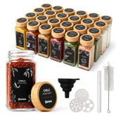 24er Set Gew�rzgl�ser eckig Bambus - natura