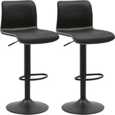 2er Set Barhocker Henchy Kunstleder - schwarz