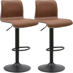 2er Set Barhocker Henchy Kunstleder - braun