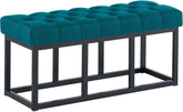 Sitzbank Amun Stoff Schwarz 100 cm - blau