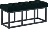 Sitzbank Amun Stoff Schwarz 100 cm - schwarz
