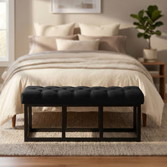 Sitzbank Amun Stoff Schwarz 120 cm - schwarz