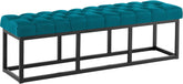 Sitzbank Amun Stoff Schwarz 150 cm - blau