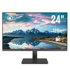 Monitor Atlantis A05-HE24VF-VHM da 24 pollici con frequenza 120Hz e tecnologia Low Blue Light, ideale per l'intrattenimento e il lavoro.