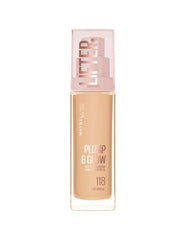Base plumping e illuminante Maybelline Lifter Plump 118, 30ml, per una pelle radiosa e levigata.