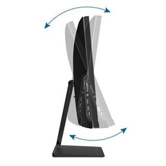 Vista laterale del PC all-in-one ATLANTIS A25-Z24-B5 con supporto regolabile, ottimale per ergonomia e comfort visivo.