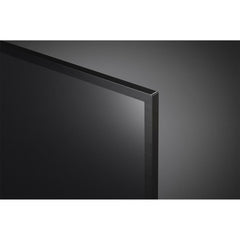 Dettaglio del bordo sottile del TV LG 32LQ631C0ZA.API, modello 37770, con finitura elegante per un'esperienza visiva immersiva nella categoria televisori.