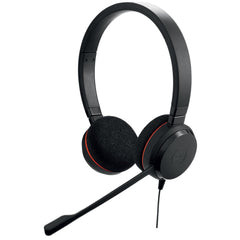 JABRA 4999-823-169 modello 38147, cuffie stereo con microfono a filo per PC, perfette per comunicazioni professionali e videoconferenze.