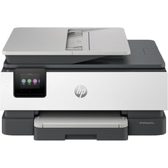 Vista frontale della stampante HP 47287 - HP 40Q47B con alimentatore automatico documenti. Prodotto per stampa, copia e scansione.