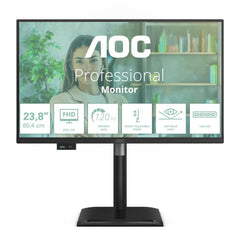 Monitor AOC 24P4U con supporto regolabile in altezza, tecnologia anti luce blu e porte USB, perfetto per una visualizzazione di alta qualità.