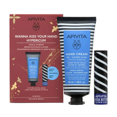 Apivita Hypericum Crema Per Le Mani 50ml+ Balsamo Labbra 4,4g Set 2 Pezzi
