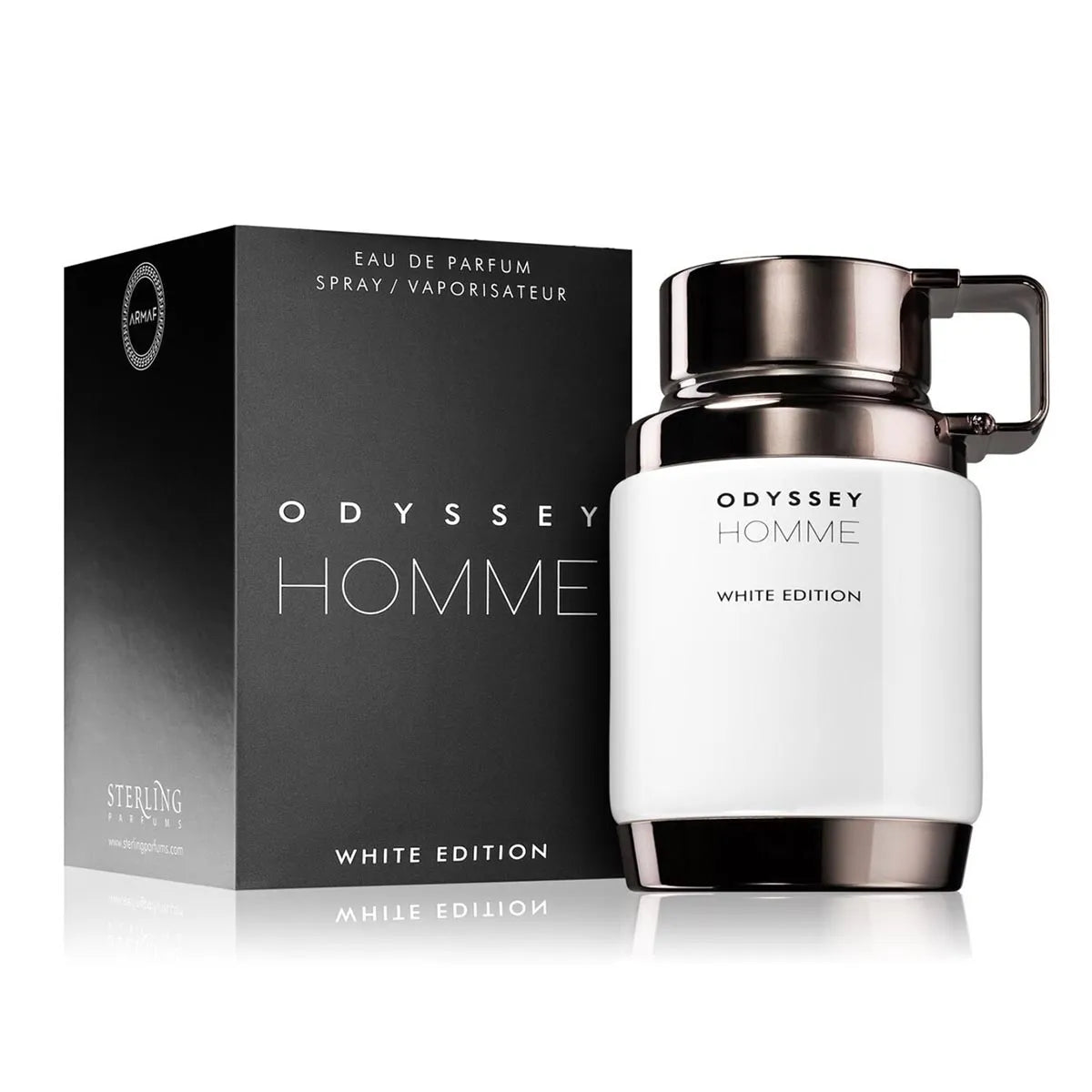 Flacone di Armaf Odyssey Homme Eau De Parfum White Edition 200ml, profumo elegante per uomo.