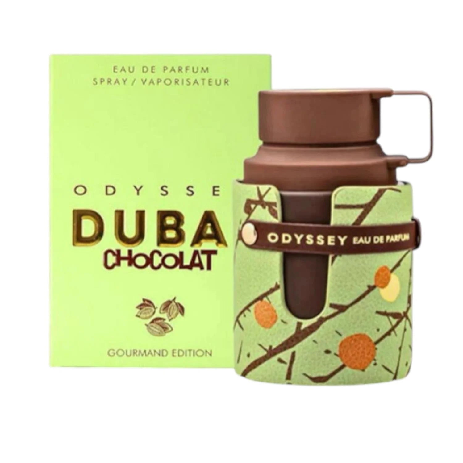 Flacone di Armaf Odyssey Dubai Chocolat Eau De Parfum Gourmand Edition 100ml, profumo dolce e avvolgente.