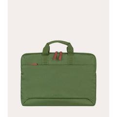 Borsa porta computer verde TUCANO BSM15-V 63576 con manici e zip rosse, ideale per laptop fino a 15'' su InfinityMarket.