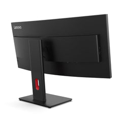 Retro del Monitor Curvo Lenovo 34 pollici UltraWide 21:9 con supporto regolabile, porte USB-C e design elegante nero opaco.
