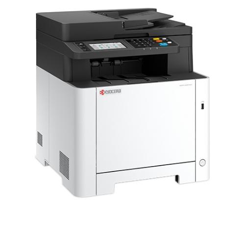Stampante multifunzione KYOCERA 110C0D3NL0 con pannello touch e pulsanti, ideale per stampa efficiente a casa e ufficio.