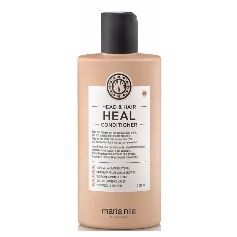 Condizionatore Maria Nila Head & Hair Heal da 300ml per capelli sani e rinforzati, ideale per la cura quotidiana.