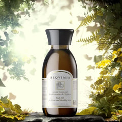 Olio corpo Alqvimia da 150ml per una pelle tonica e sana, ideale per idratazione e nutrimento quotidiano.