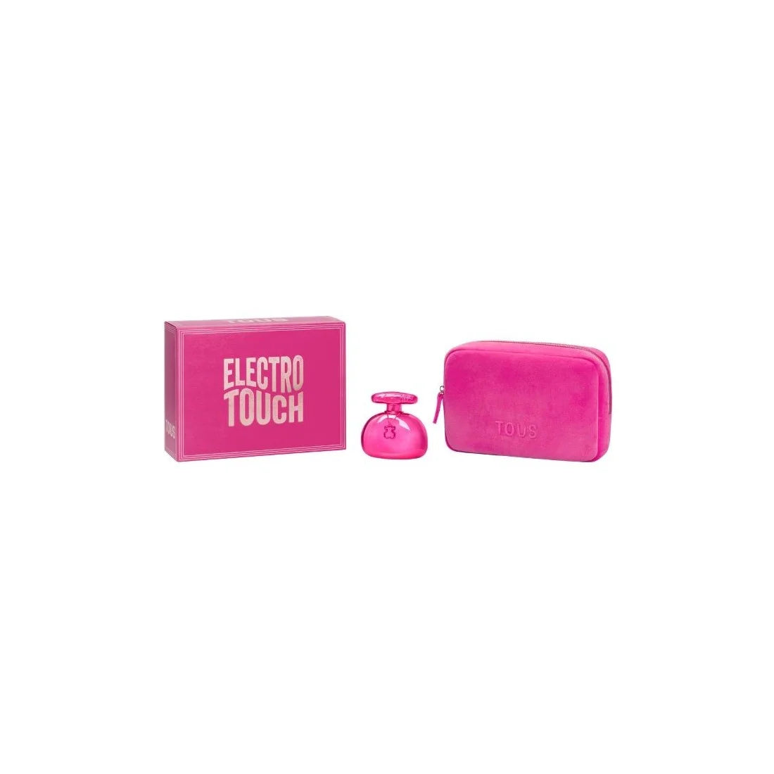 Tous Electrotouch Fuchsia 90 Edp in pratico necesse, elegante design per una fragranza unica e avvolgente.