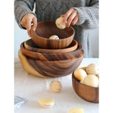 Acacia wooden bowl wooden tableware - InfinityMarket - Acacia - bowl