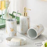 Bathroom Marble Bathroom Wash Kit Ceramic - InfinityMarket - Bathroom - Bathroom set