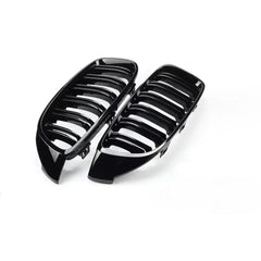 Bright Black Front Kidney Grille Slat M4 Style Grill - InfinityMarket - Black - Bmw - Body
